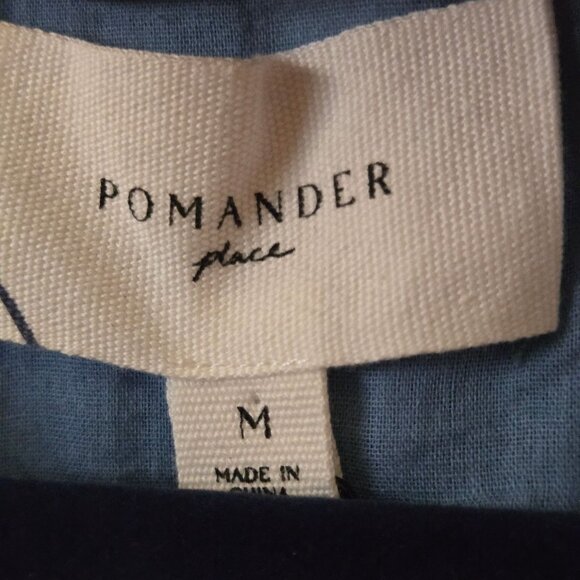 Tuckernuck NWT Pomander Place Blue Ikat Kenzo Ruffle Swing Dress Size M - Picture 13 of 14